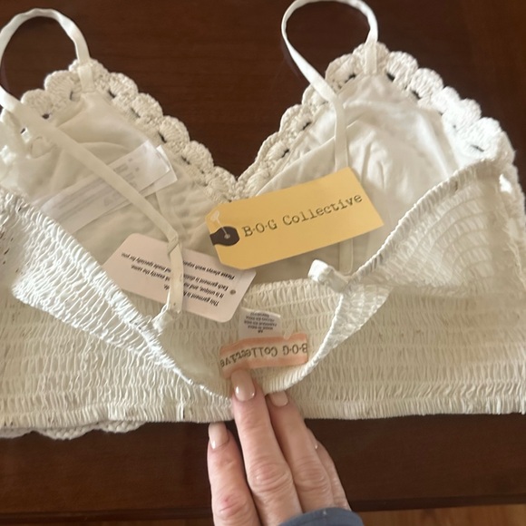 B O G Collective NWT Crochet Crop Top/ Bralette Bra Top Medoum - Picture 4 of 4